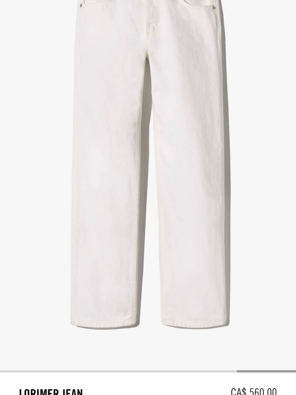 NWT Nili Lotan Lorimer cream jeans